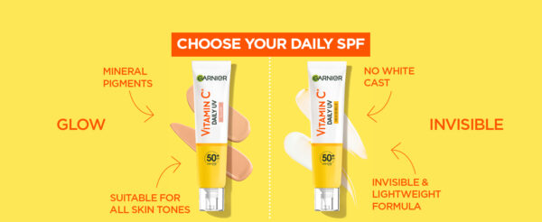 ضد آفتاب ویتامین سی رنگی گارنیر SPF50+ حجم 40 میلی لیتر